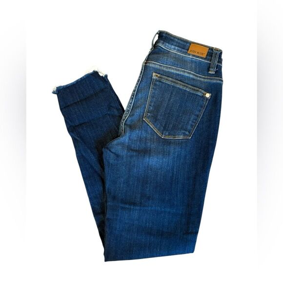 Judy Blue Mid Rise Cut Hem Skinny Jeans Womens Size 5 or 27 - Picture 6 of 11